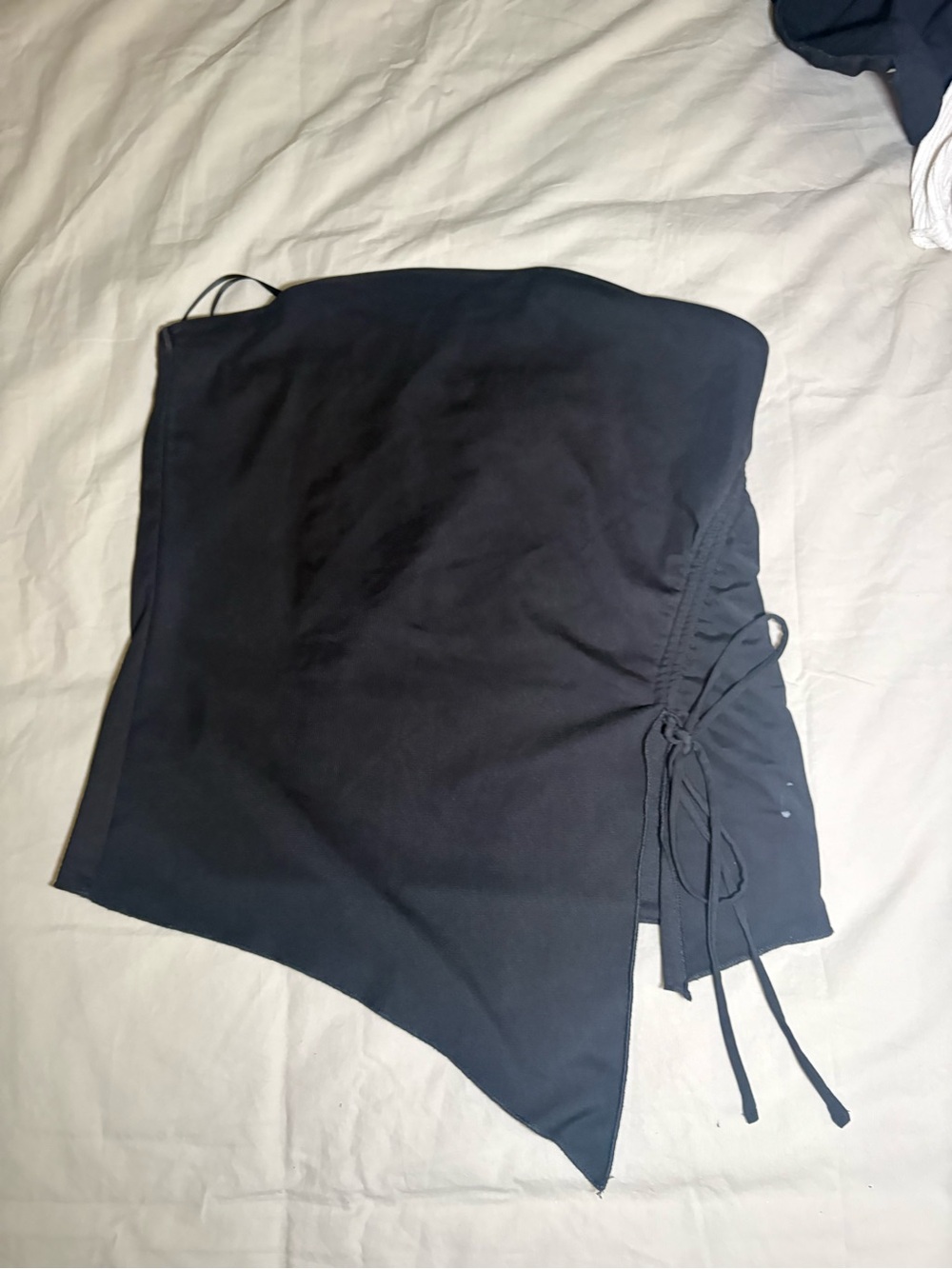 Garage Black Asymmetric Tie-Waist tubetop